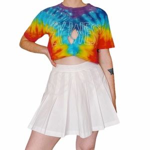 Vintage White Pleated Tennis Skirt